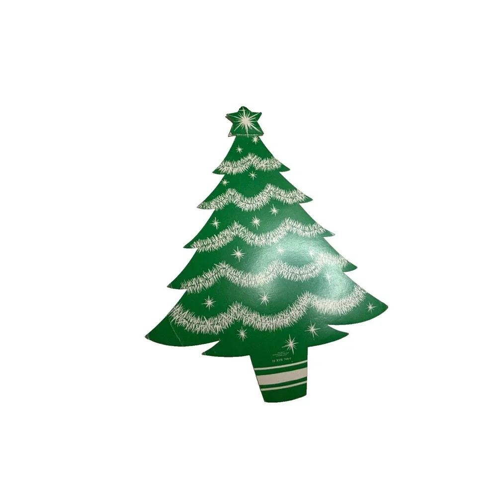 Vintage Christmas Tree Die Cut Wall Decor 11” RARE